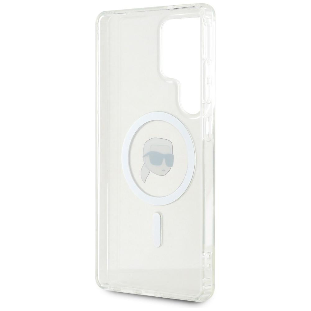 Karl Lagerfeld Button Karl Head Case     Printed Logo Magsafe For Samsung Galaxy S25 Ultra White