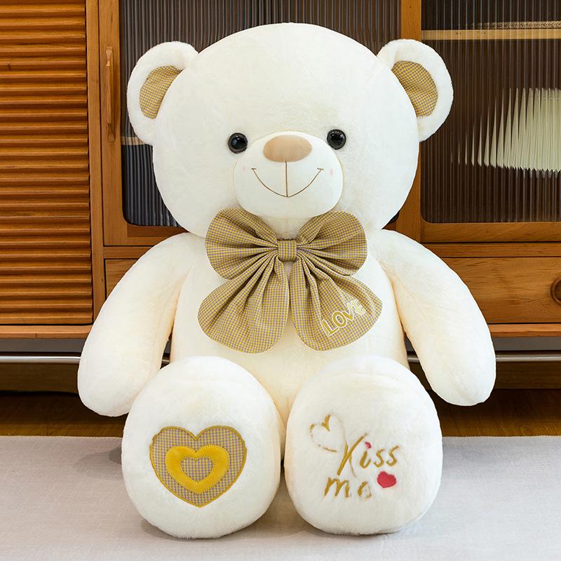 Large Bow Tie Teddy Bear Plush Hug Pillow & Scarf Doll Gift 70cm, 1.5kg