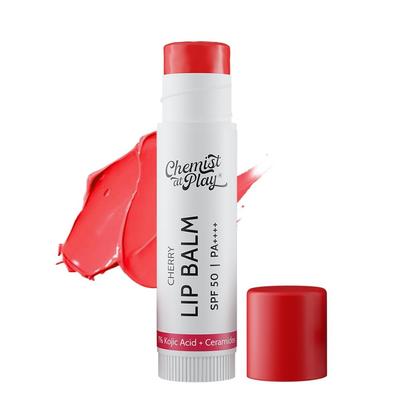Chemist At Play Balsamo Labbra Colorato Ciliegia SPF 50 PA++++ Idratazione Labbra 4,5 g