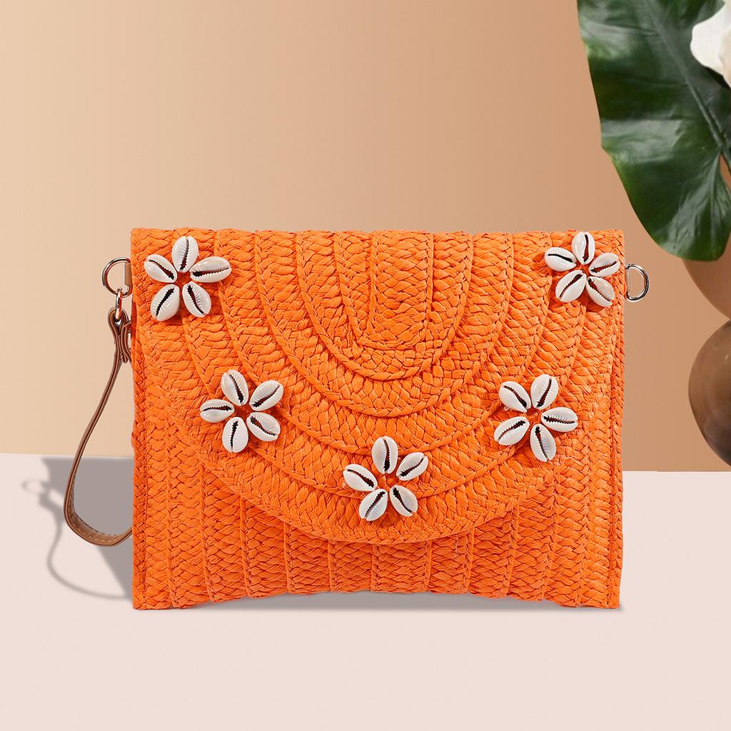 Neue Stroh Große Kapazität Clutch Umhängetasche Einzigartiges Umschlag Quasten Design Premium Handtasche Damen Tasche Umhängetasche