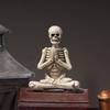 Halloween Skull Trio Decorative Resin Festival Sculpture for Creating Holiday Atmosphere in Home, Bedroom, and Living Room