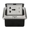 Factory Aluminum Alloy Waterproof Ground Socket Damping Pop-up Floor Socket Square Style Network Computer Ground Plug