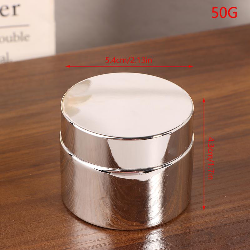 Cosmetic Jar 5-50G Face Cream Glass Bottle Silver Cream Jar Cosmetic Container Empty Nail Glue Jar Travel Makeup Container