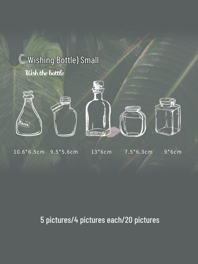 Handmade Transparent Bottle Embossing Film for Spring Plant Specimen Bookmarks