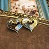 Vintage Gold Heart Stud Earrings: Retro, Versatile, and Simple