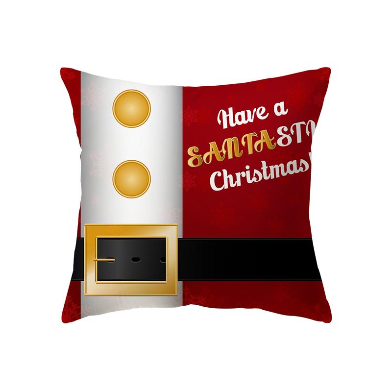 Christmas Theme Christmas Decoration Printing Pattern Cushion Cover Home Living Room Sofa Decoration Pillow Pillow Cover