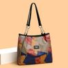 Fashion Retro Color Soft Leather Large Capacity Shoulder Tote Bag Shopping Out Handbag