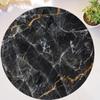 Abstract Natural White Marble with Gold Texture Round Living Room Carpet Marble Printed Carpet Anti-Slip Mat Entrance Mat