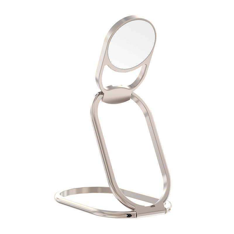 

Mobile Phone Stand Desktop Back-attached Portable Magnetic Metal Holder Home Folding and Adhesive Ring Buckle Ipad Tablet Stand серебряный