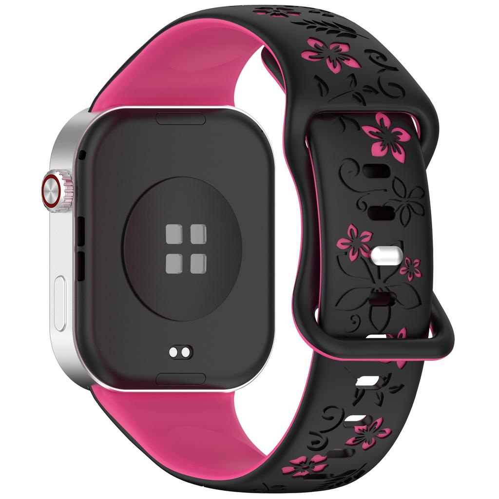 Kwiaty Rzeźbione 3D Do Xiaomi Smart Band 8Pro 9 Pro Pasek do Zegarka Silikonowy Pasek Do Redmi Watch 4 5 6 Smartwatch Grawerowany Pasek