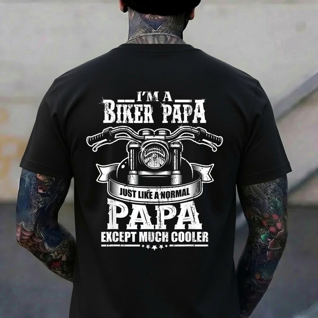 Bike Grandpa Motorcycle Rider Retirement Gift Papa Biker T-Shirt M