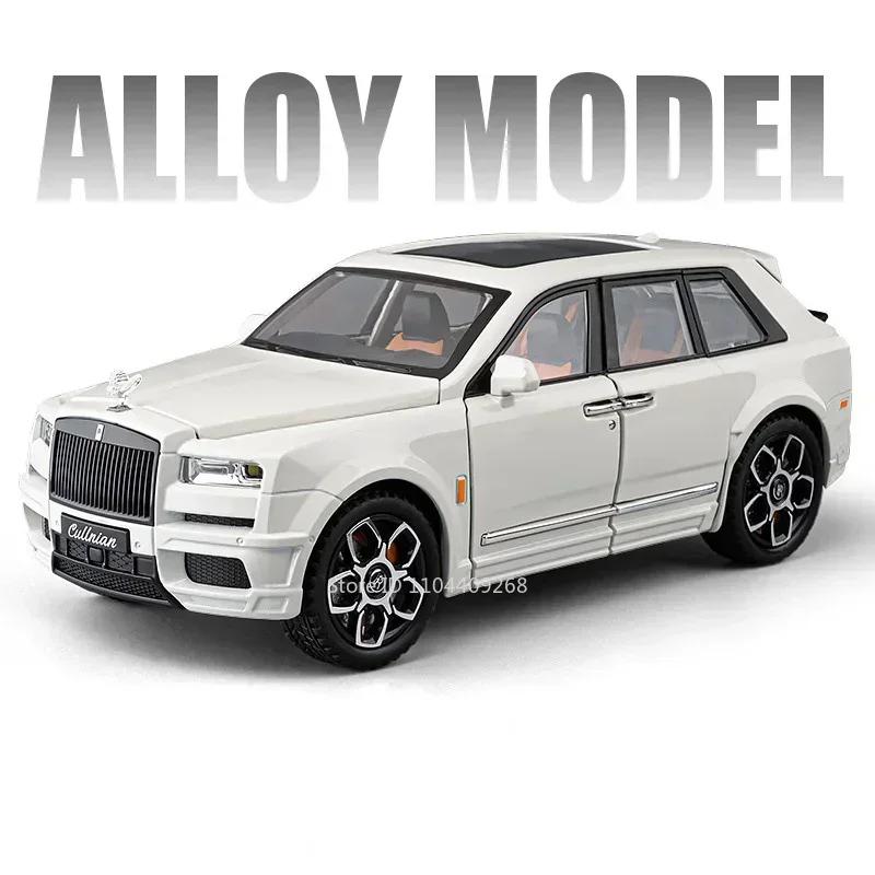 1:20 Rolls-royce Cullinan Luxury Car Model Toy Diecast Metal SUV Doors Opened Shock Absorption Miniature Models Kids Presents