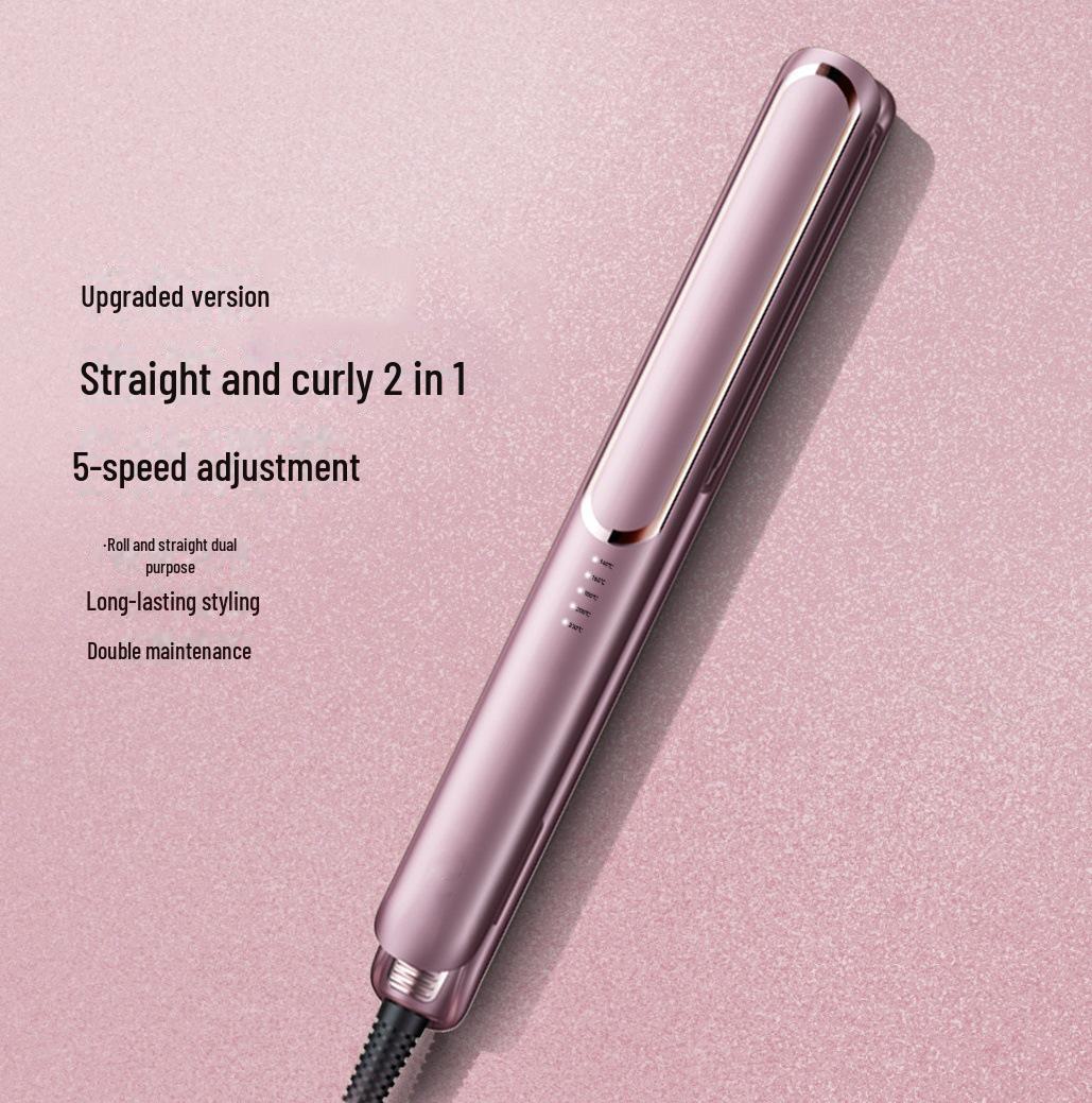 

Выпрямитель и щипцы для завивки волос двойного назначения: Регулируемая температура, отсутствие повреждений, идеально подходит для челок, компактный дизайн