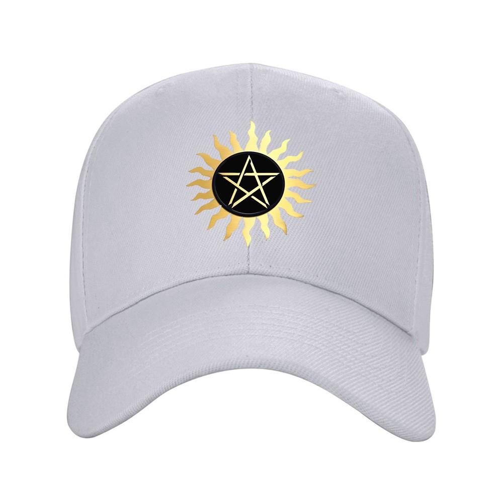 Mystical Sun Pentagram Baseball Cap Unisex Adjustable Polyester Outdoor Casual Sun Hat