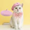 Puppy Painter Hat Decorative Cat Dog Beret Hat Party Photo Props Pet Accessories Cat Dog Warm Cap Warm Headgear Bandana Headwear