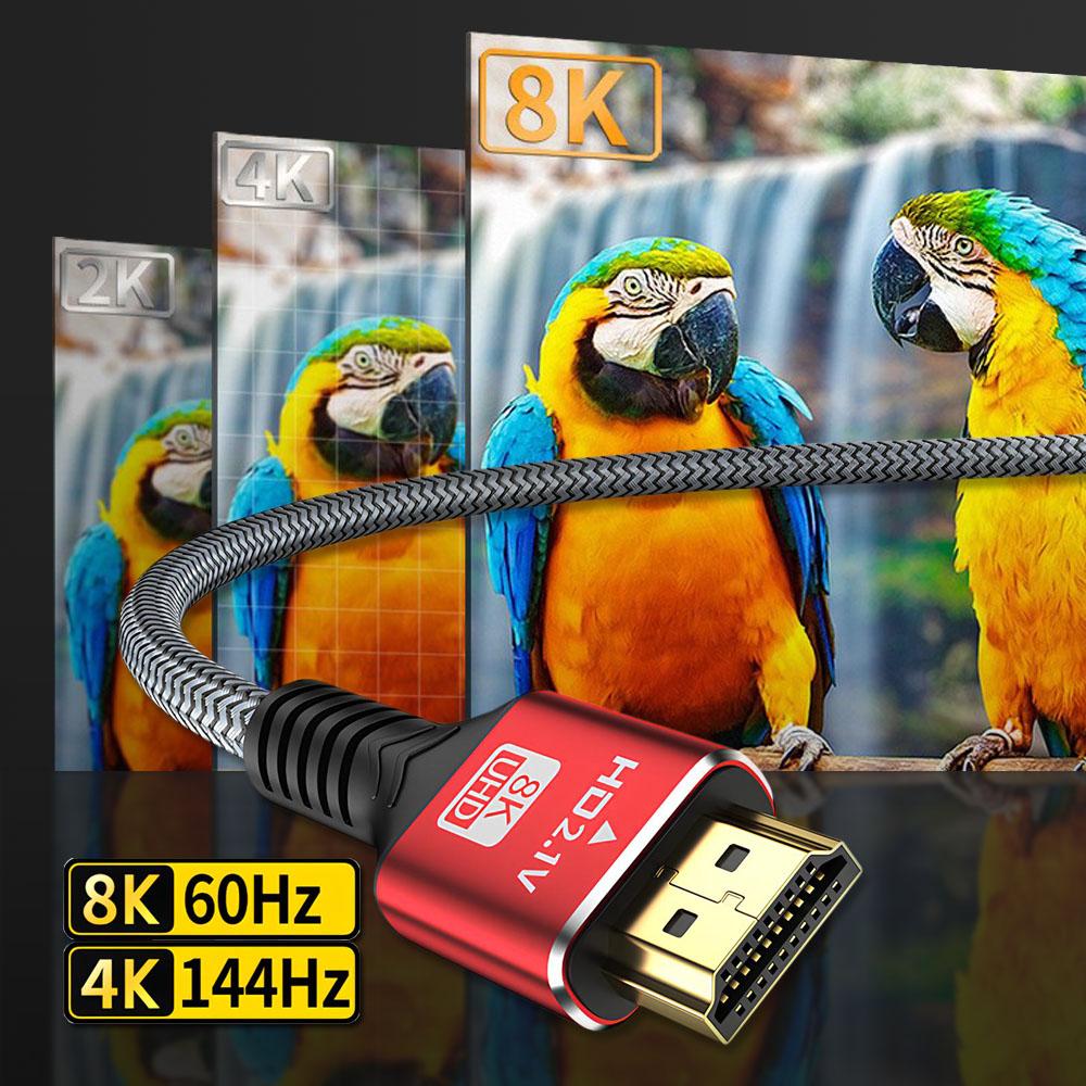 Przewód Hdmi 8K Ultra High Speed | Earc Dolby | 8K/60Hz 4K/144Hz | 3M