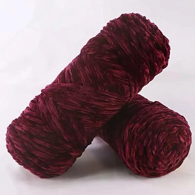 6pcs 600g Chenille Yarn  Washable & Ultra Durable Crochet Velvet Yarn Resilient Yarn for Cushions Bags Knitting Projects DIY Craft Supplies