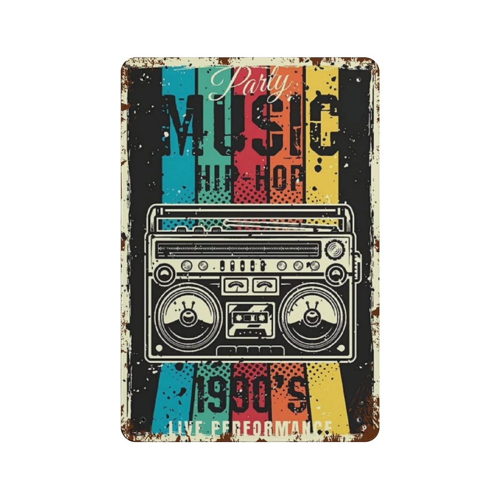 

Metal Tin Sign Music Hip Hop Vintage Tin Poster Metal Sign Wall Decoration Country Kitchen Home Garage Decor 12x8 20x30cm（7.8x11.8inch）