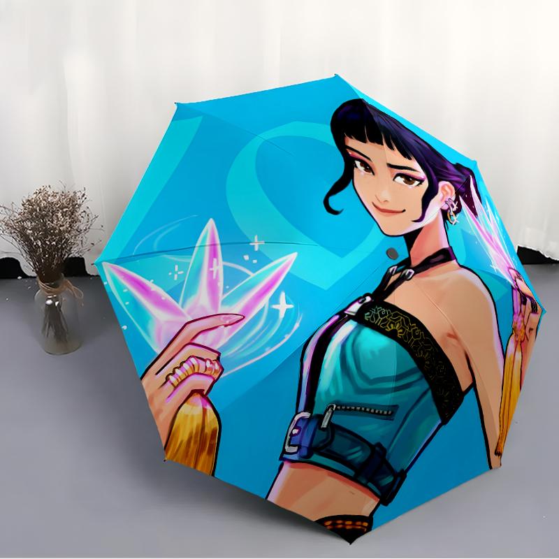 1pc KPop Demon Hunters ZOEY4 Umbrella, Sun Protection, And UV Shielding. It Has Eight Sturdy Ribs for Outdoor Use And Perfect Gift