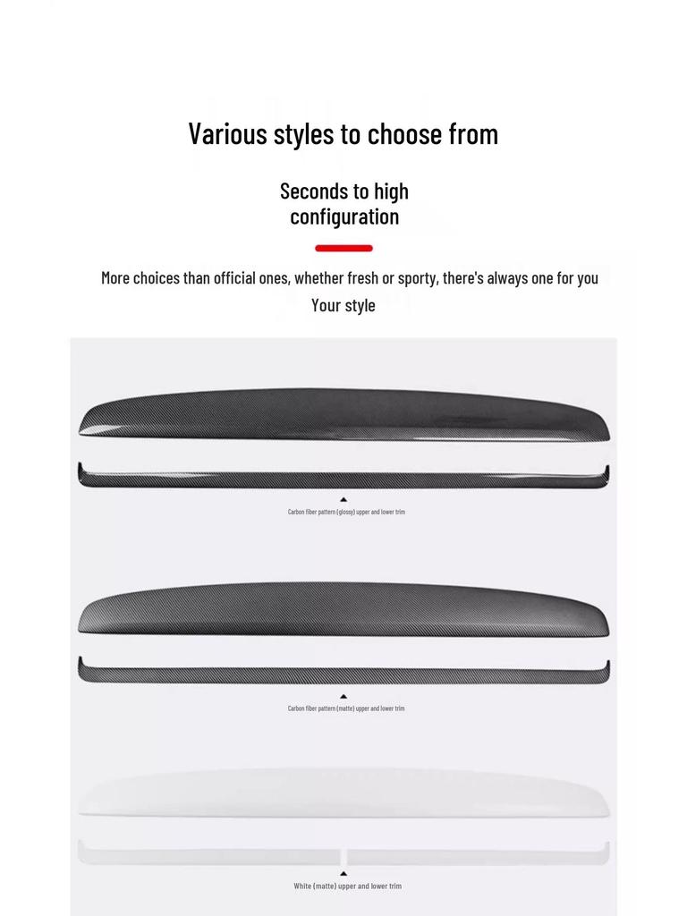 Bandă Decorativă pentru Bordul Consolei Centrale Tesla Model Y/3 pentru Protecție Interioară