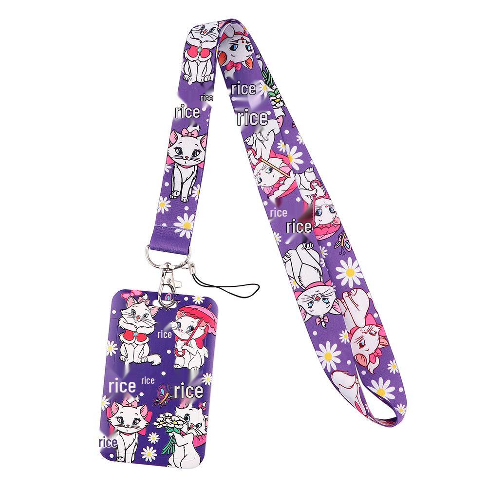 Cute Planet Plushie ID Card Holder with Slide Case & Lanyard for Phone and Access Cards