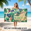 Decorative Artwork Theme Soft Beach Towel Personalized Custom Name Text Towel Portable for Beach Pool Travel
