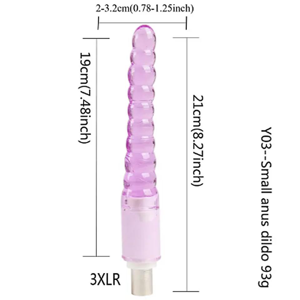 DTSUDU Crystal dildo Sex Machine 3XRL Attachments Anal Dildo Suction Cup Extension-Tube 3XLR Accessories Auxiliary Sex Toys