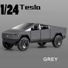 1/24 Tesla Cybertruck Diecast Alloy Model Car Miniatura Metalowy Pojazd Ciężarówka Boże Narodzenie Hottoy dla Dzieci Prezenty Zabawki Dla Dzieci Chłopcy