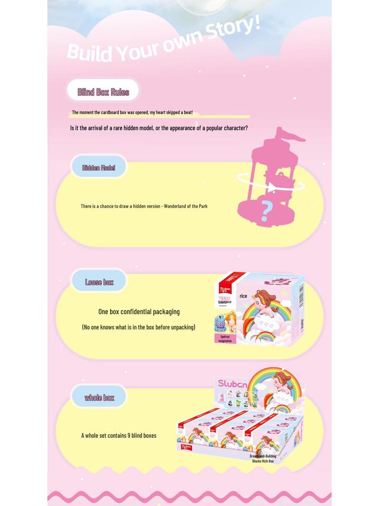 Little Luban Cute Pony Building Blocks - Trendy Educational Toy & Ornament for Boys and Girls Birthday Gifts.