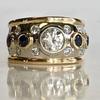 Retro Sparkling Cubic Zirconia Ring: Elegant Light Luxury Handmade Jewelry