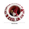 Optical Illusion Rug Round Non-Slip Christmas Decorations 3D Illusion Doormat Holiday Decor for Indoor Outdoor Bedroom Bathroom
