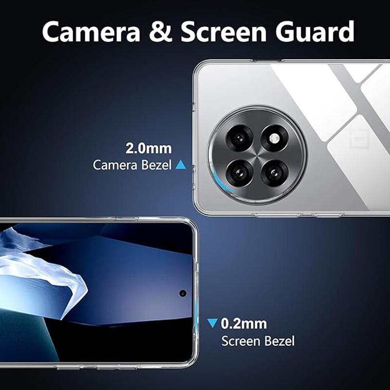 For OnePlus 13R 5G Case Anti-Fingerprint Crystal Clear TPU Phone Cover