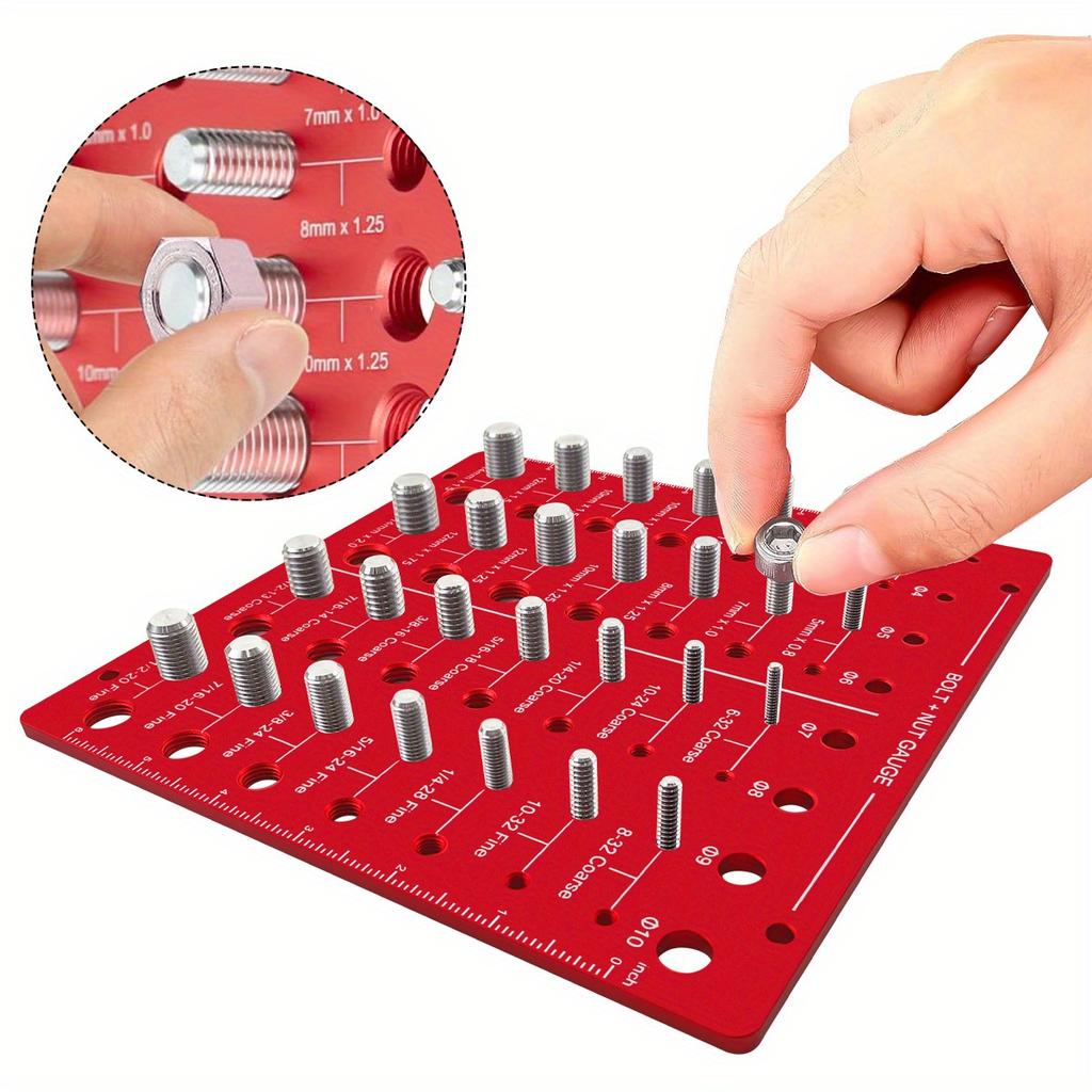 Nut and Bolt Thread Checker Thread Identifier Gauge Nut Bolt Screw Identibolt 28 Bolt Standard Sizes Measuring Identifier Tool