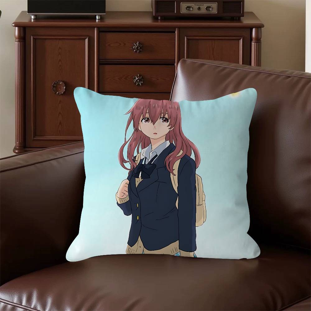 A S-Silent Voice Pillow Cover Sofa Cushion Cover Home Room Decoration Children Gift