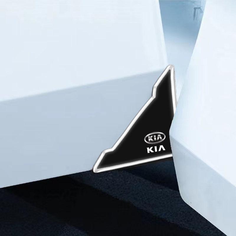 XQNW2 Car Logo Sticker Door Corner Collision Anti-scratch Protection For Kia Sportage Ceed Picanto Rio ProCeed Niro K7 K8 Ray XCeed K9