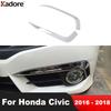Fog Light Cover Trim For Honda Civic 2016 2017 2018 Sedan Chrome Front Rear Fog Lamp Eyebrow Bumper Lid Eyelid Trims Car Styling