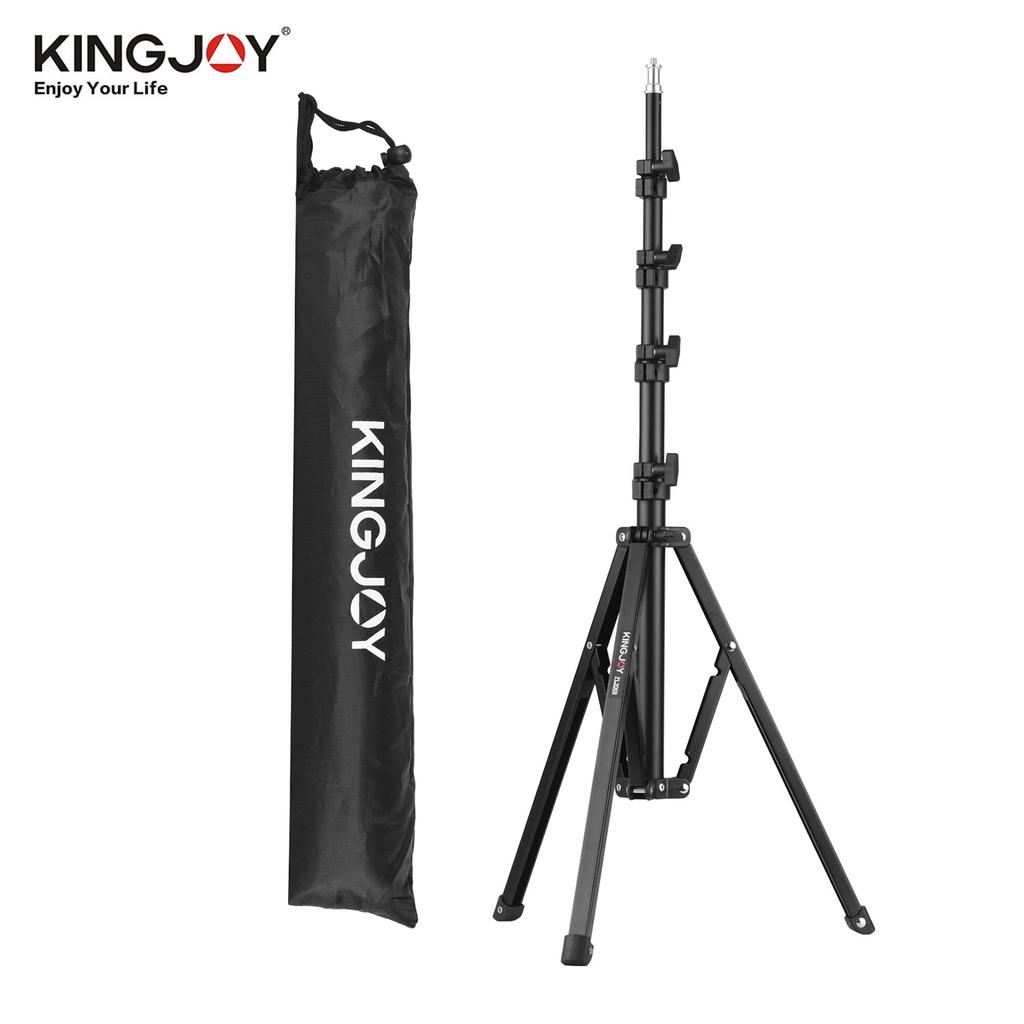 KINGJOY FL2009 Adjustable Metal Tripod Light Stand 10kg/22lbs Load Capacity 1/4 Inch Screw Max.