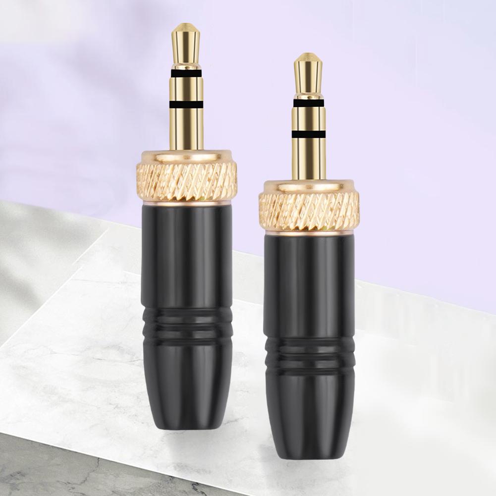 3.5mm Plugs with M6 Internal Thread Stereo Headphone Jack Male Plug 3.5mm 1/8inch Solder DIY Audio Cable Connector Spare Plug