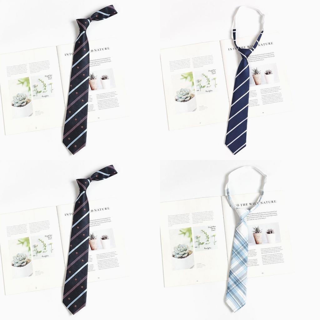 Kids Tie With Striped Badge Pattern For School Uniforms And Casual Wear