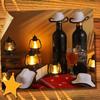 10Cm wine bottle cap white non-woven brown hemming wine bottle cowboy hat party decoration white cowboy