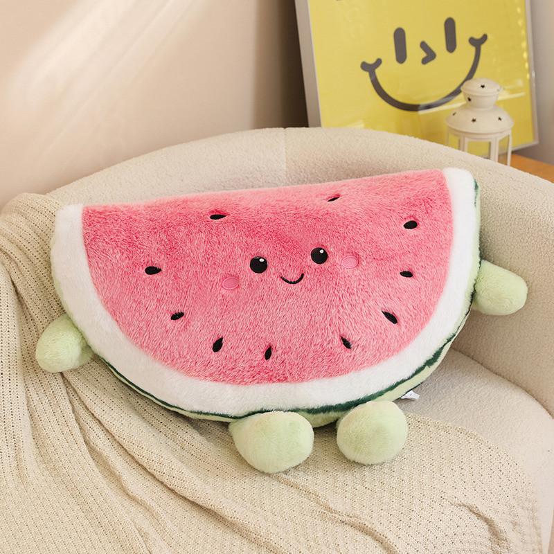 

Plush Watermelon Toy Cushion With Pp Cotton Filling For Kids And Gift Giving Watermelon Slice,40cm
