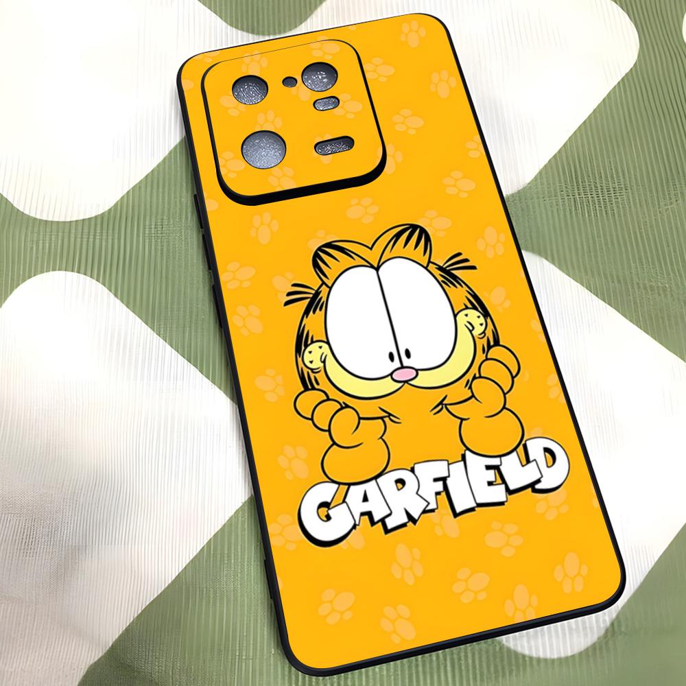 Cute Cat G-GarfieldeS Phone Case For Xiaomi 15 14 13 12 11 T Lite Ultra Redmi Note 14 13 Pro ProPlus 12 10 C 5G Silicone Cover