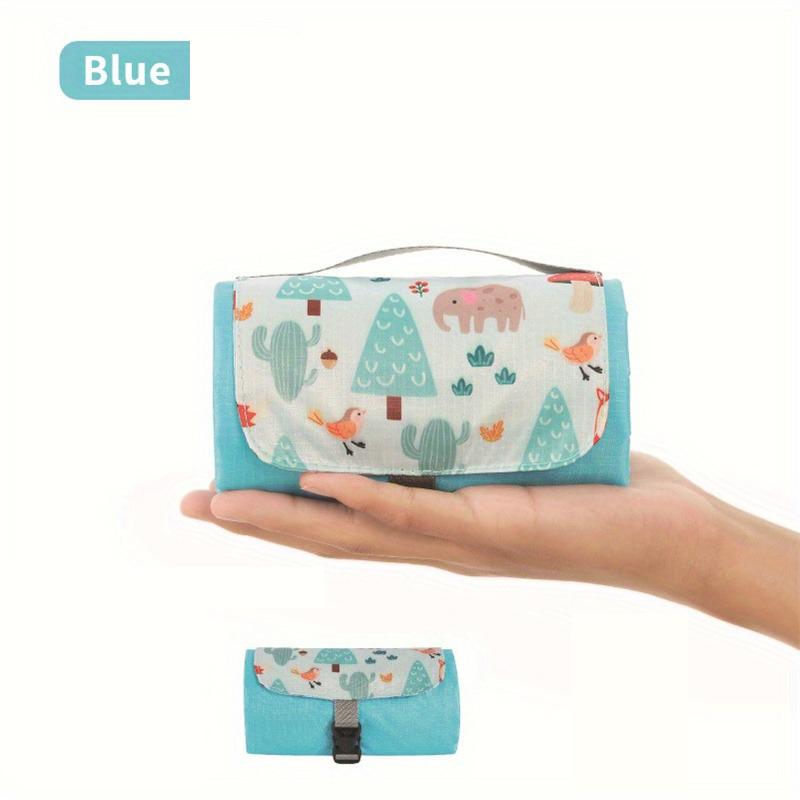 

Outdoor Picnic Blanket Pocket Beach Mat Waterproof Lightweight Pocket Blanket For Beach Camping Sandproof Activity Mats 150x100cm синий