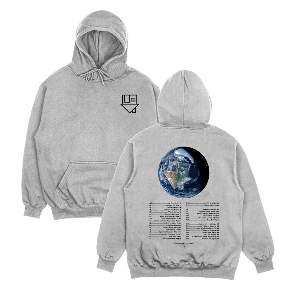 The Neighbourhood The Wourld Tour 2026 Худи Хип-хоп Wiped Out! Графический уличный стиль к 10-летию, женские и мужские повседневные пуловеры XS