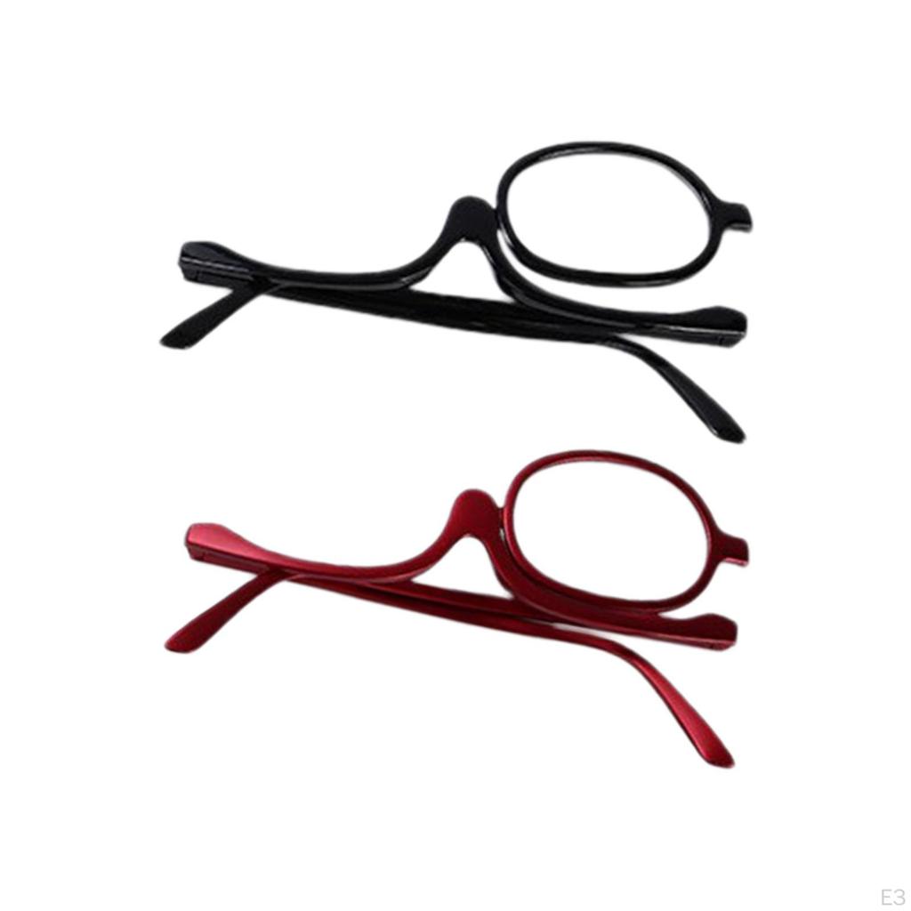 Single Lens Makeup Reading Glasses 180 Degree Rotating Optical Eyewear