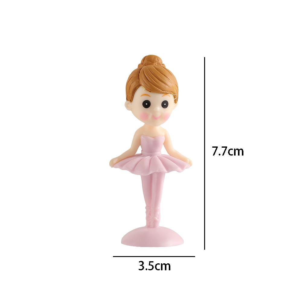 2pcs/set Elegant Ballet Girl Cake Topper for Birthday Party  Dessert Decoration Baby Shower Baking Supplies Love Gifts