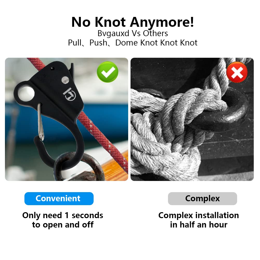 Sebnux Staines Steel Adjustable Boat Fender Clips Quick Release Hooks for Boat Bumpers Perfect for Small Boats and Pontoons (4)