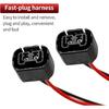 5202 PS24W H16 Female Wire Pigtail Two Harness Fog Light Bulb Connector Plug (PS24W 5202 H16)