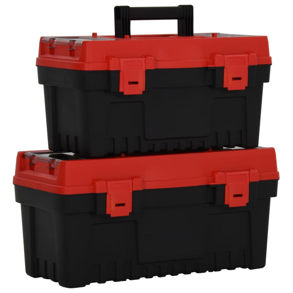 Ensemble de boîte à outils 2 pcs  et rouge Polypropylène