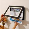 Decorative Flip Top Frame for Children's Artwork Display Wooden Display Case with Glass Cover and Secure Latch for Art Preservation